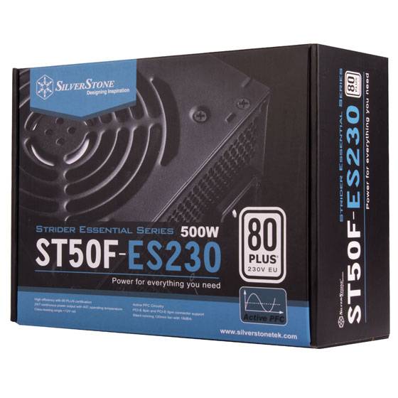 SilverStone Power Supply 500 Watt ST50F-ES230 V2.1 SilverStone Power Supply 500 Watt ST50F-ES230 V2.1